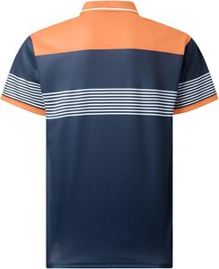 Tela de lona transpirable para Polo personalizada para hombre con patrón sólido de acabado de primera calidad y bordado personalizado - Product Image 4