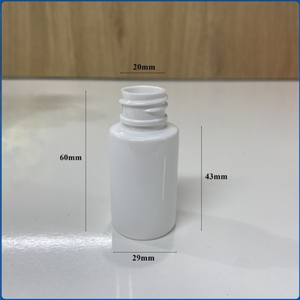 Botella de PET de porcelana blanca nueva de alta calidad 20ml 20mm 6,5G para cosméticos en forma de extracto para productos en aerosol - Product Image 2