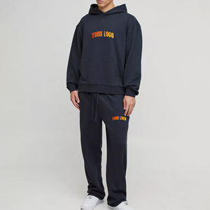 Streetwear vêtements pour hommes vêtements d'entraînement 100% coton respirant poids lourd coupe régulière Logo personnalisé à capuche pleine longueur hiver - Product Image 4