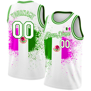 Alta calidad impresión Digital personalizada mejor uniforme de baloncesto bordado último transpirable de talla grande sin mangas Jersey diseño Unisex - Product Image 6