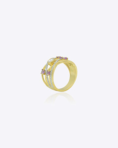 Exquisito Anillo de Oro de 9K con Diamantes Naturales Polki para Mujer, Joyería de Diseño para Novia, Anillo de Dedo Étnico Indio - Product Image 2