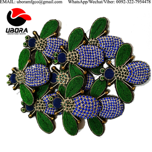 Broche de alambre de lingotes de cobre bordado a mano, parches de insignias, etiqueta bordada hecha a mano, parches de moda, tamaño personalizado alto - Product Image 3