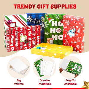 Christmas Shirt Gift Boxes with <b>Pull</b> <b>Bows</b> and Tag, Xmas Clothing Gift Box, Holiday Shirt Boxes for Gifts Wrapping, Christmas - Product Image 3