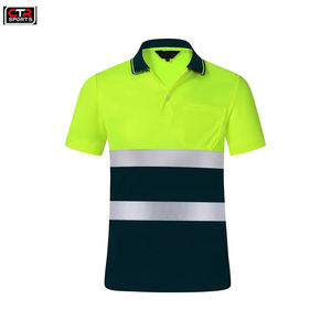 Camisa Polo Reflect al mejor precio de aspecto Premium 100% poliéster Hi Viz camisa de seguridad con cinta reflectante camisas Polo de seguridad en el trabajo - Product Image 2