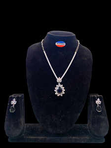 ชุดสร้อยคอและต่างหูสแตนเลสประดับเพชรแนววินเทจสำหรับผู้หญิงงานหมั้นวันครบรอบแต่งงานและโอกาสในการเป็นของขวัญ - Product Image 2