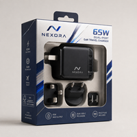 Boîte en carton blanc haut de gamme personnalisée avec fenêtre en PVC et languette de suspension pour chargeurs de téléphone, accessoires électroniques et numériques