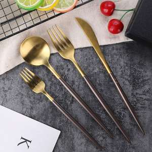 Nouveauté, ensemble de couverts en métal pour hôtel restaurant, maison, mariage, cadeau de noël, ensemble de couverts, ensemble de couverts en acier inoxydable - Product Image 2