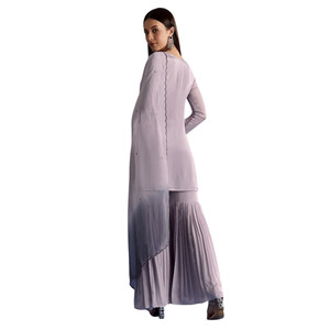 Lavanda Chinon con cuentas Kurta Set con Ombre Dupatta para recepciones de boda al por mayor ocasiones festivas fiestas nocturnas OEM - Product Image 4