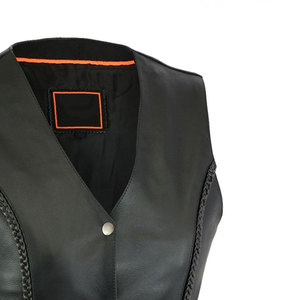 Nuevo Chaleco de Cuero Genuino para Mujer con Talla y Color Personalizados, 100% Cuero Vacuno, Relleno de Algodón, Impermeable - Product Image 4