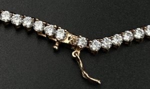 925 Stealing <b>Silver</b> White Moissanite Round Diamond <b>Necklace</b> <b>Tennis</b> Moissanite Diamond Earring - Product Image 2