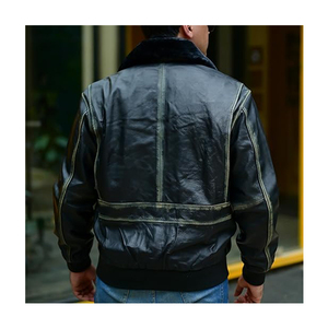 Best Price Comfortable Adjustable Mens Bomber Jacket Newest Stylish Mens Bomber Jacket Leather Jacket - Product Image 5
