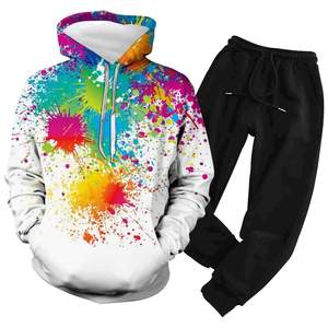 Survêtement de Sublimation 3D OEM d'usine de qualité supérieure personnalisé en gros nouvelle mode survêtements graphique hommes/femmes vêtements de sport survêtement - Product Image 1