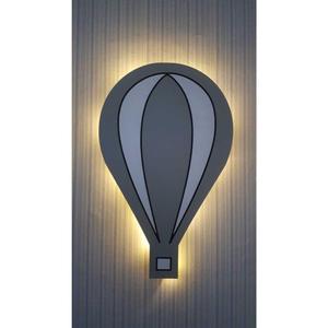 Luce notturna paracadute in legno decorativo bianco grigio