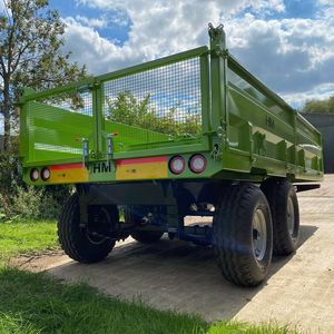 Remorque benne hydraulique verte, remorque de transport tractée, remorque agricole pour tracteur, remorque benne HMII - Product Image 2