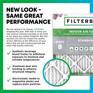 Filterbuy 20x25x4 แผ่นกรองอากาศ MERV 8 ป้องกันฝุ่นและสารก่อภูมิแพ้ (แพ็ค 4 ชิ้น) - Product Image 3