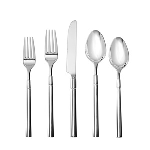 Ensemble de couverts modernes de luxe en cinq pièces, vaisselle de salle à manger élégante en acier inoxydable avec miroir hautement polonais, y compris des cadeaux - Product Image 2