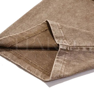 T-shirt décontracté confortable pour homme, en coton doux, tissu délavé, matière respirante, idéal pour la mode estivale - Product Image 3