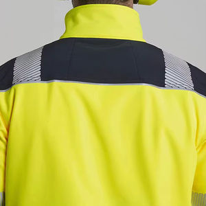 Veste de travail d'hiver haute visibilité avec bandes réfléchissantes, fermeture éclair personnalisée, style softshell pour hommes, veste de route extérieure à LED clignotante - Product Image 6