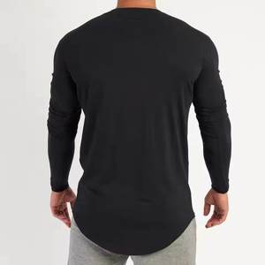 2025 haute qualité personnalisé nouveau Fitness porter des vêtements de sport hommes vêtements actifs Muscle Fit sport à manches longues T-Shirts du Bangladesh - Product Image 2