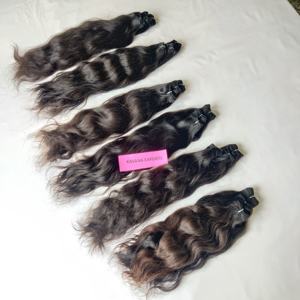 Procesamiento sin procesar Ninguno Máquina Trama doble Cutícula India Paquete de tejido alineado Máquina barata Doble trama Onda profunda Cabello humano - Product Image 4