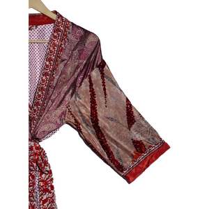 Indian Recycled Silk Summer Floral Kimono Tunic Vintage Bohemian Beach <b>Dress</b> for Women for Autumn Spring Daily Life Sleepwear - Product Image 5