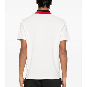 Camisetas de manga corta con diseño de patrón sólido para hombre, camisetas de piqué de algodón transpirable con logotipo bordado personalizado, estampado de Golf - Product Image 6