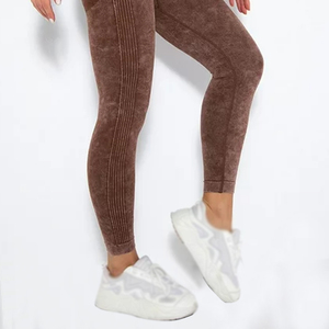 Leggings de gimnasio de cintura alta con estampado personalizado para mujer, moda transpirable de secado rápido, las últimas mallas deportivas en talla grande al por mayor - Product Image 4