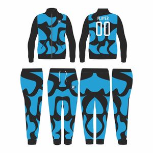 Ropa Deportiva de Alta Calidad, Conjuntos Deportivos Lisos de Poliéster para Hombre, Chaqueta y Pantalones para Entrenamiento, Jogging, Fútbol, Verano, Casual, Corte Regular - Product Image 2