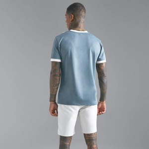 Summer New <b>Men's</b> Brand Clothing Casual <b>Shorts</b> Sets Breathable Knitted <b>Short</b> Sleeve T Shirt & <b>Shorts</b> 2 Pieces Solid Color - Product Image 2