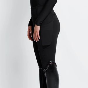 Medias ecuestres de tendencia para mujer, agarre completo, ajuste elástico, ropa personalizada, venta al por mayor, pantalones de mallas para montar a caballo - Product Image 4