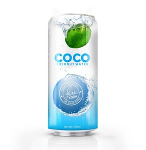 Coconut Water Drink In 250ml Can OEM ODM Hot Selling Summer With Many Flavors Original Banana Chocolate