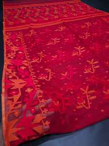 Exclusivo Deshi RED Dhakai Jamdani Sharee exportable para mujer JAMDANI FABRIC Blue GREEN Golden Sky Blue de Bangladesh - Product Image 3