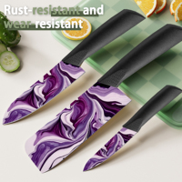 Set Pisau Koki Keramik 2-Piece Baru, Profesional, Ambidextrous, Aman untuk Mesin Cuci Piring, Gagang Plastik, Tahan Lama, Berkualitas Tinggi, Gratis