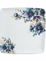 Assiette de service en mélamine anti-rayures de qualité supérieure, décoration de table élégante de qualité supérieure pour le bureau, la cuisine, utilisation en mélamine