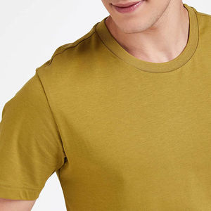 Nouveauté T-shirt à manches courtes en coton 200 g pour homme, col rond, couleur unie, simple, ample, décontracté, vente chaude, design vierge - Product Image 4