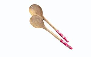 ช้อนด้ามยาวทำจากไม้และเรซิ่น ดีไซน์หรูหรา คุณภาพเยี่ยม ดีไซน์ทันสมัย สำหรับใช้ในครัวเรือน ทำด้วยมือ - Product Image 3