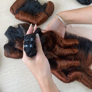 Paquetes de cabello vietnamita virgen de cabello rizado hinchable, paquetes de cabello virgen 100 para mujeres negras Fedex HEN Time - Product Image 1