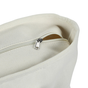 Large Cotton <b>Canvas</b> Zipper Tote Bag Eco-Friendly Solid Color Reusable Shopping Bag Custom Logo Portable All Seasons Travel Use - Product Image 3