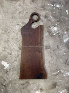 Planche à découper rectangulaire en bois d'acacia écologique artisanale de qualité supérieure KALATRI, lavable au lave-vaisselle, épaisseur personnalisée, utilisation à domicile et à l'hôtel - Product Image 2