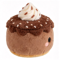 En gros, Adorable Peluche Gâteau au Chocolat, Peluche Gâteau Marron Mignonne Personnalisée, Poupée en Peluche Cupcake Marron Personnalisée