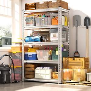 Estantería Metálica Galvanizada de 5 Niveles, Sin Pernos, para Almacenamiento en Garaje, Hogar o Almacén - Product Image 6