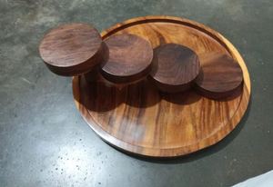 Serveur de nourriture en bois de conception d'escalier en bois pour l'utilisation de fête de mariage de maison d'hôtel de restaurant au meilleur prix - Product Image 4