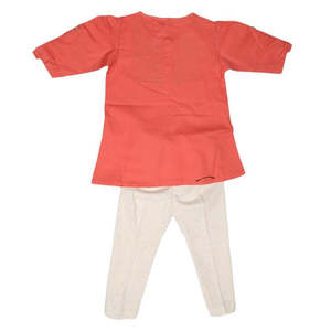 Traje de Vestido Bordado para Niñas Recién Nacidas - Color Durazno - Product Image 3