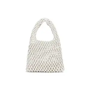 Net bag Recyclable Eco-freindly portable washable drawstring mesh net string vegetable bag organic cotton mesh bags