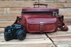 Bolso bandolera de cuero de gran capacidad con logotipo personalizado estilo Retro Vintage para cámara compacta al aire libre accesorio de moda - Product Image 4