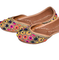 Chaussures khussa pour femmes khussa brodées khussa chaussure femmes intérieur plat léger couleurs mélangées conceptions personnalisées chaussures femmes