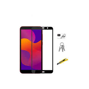 Protector de pantalla negro para Huawei Y5P con cristal templado de borde a borde, función antiestática, antiespía, antigolpes y antiarañazos - Product Image 3