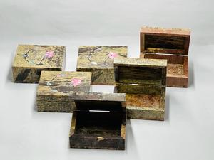 Gran oferta de joyero con Incrustaciones de nácar mezclado hecho a mano de esteatita para regalar cajas de joyería de piedra con Incrustaciones de nácar - Product Image 3
