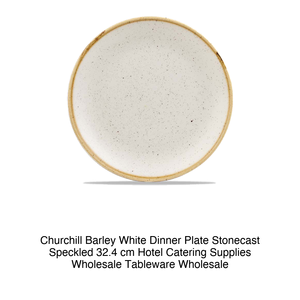 Plato de Cena Blanco Churchill Barley, Color Piedra Moteado, 32.4 cm, Suministros para Hostelería, Vajilla al por Mayor - Product Image 2