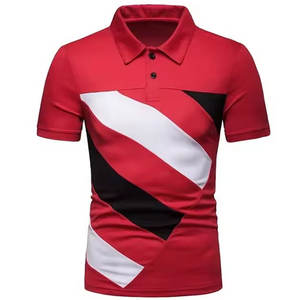Diseño personalizado algodón transpirable impresión su propia marca Logo patrón sublimación poliéster Spandex Golf polos para hombres - Product Image 1